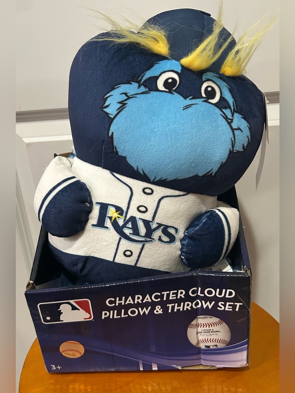 Tampa Bay Rays MLB Character Cloud Pillow and Throw Set Blanket Plush Baseball